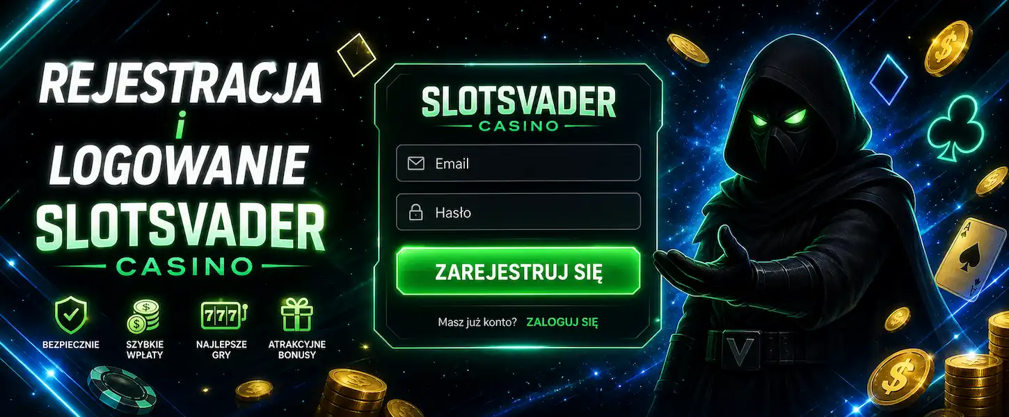 Rejestracja i logowanie w SlotsVader Casino – jak założyć konto i zalogować się na platformie kasynowej w Polsce.